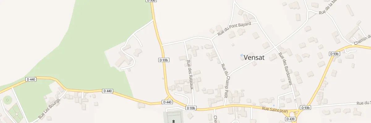 Plan du 6 Rue des Rateaux à Vensat
