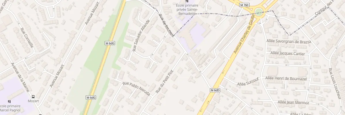 Plan du 2 Rue du Petit Flot à Hem