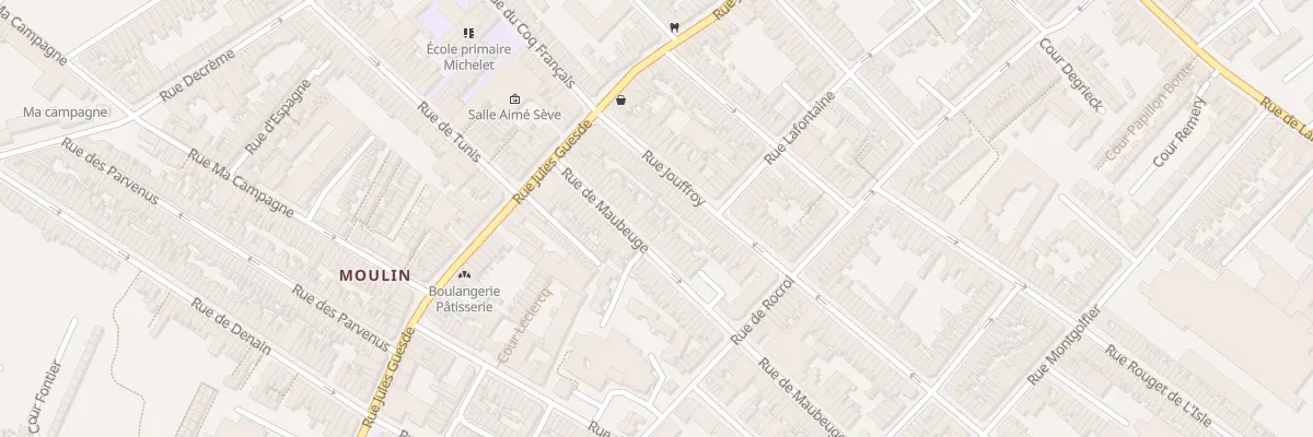 Plan du 29 Rue de Maubeuge à Roubaix