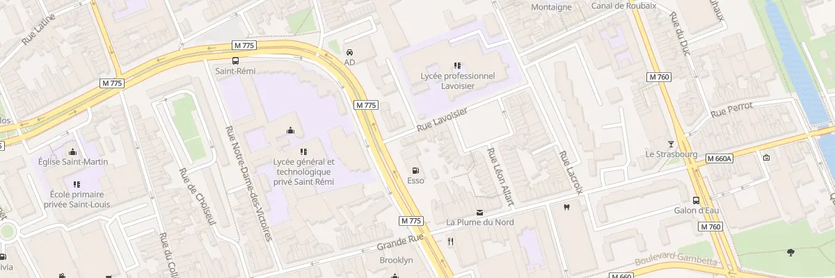 Plan du 10 Rue Lavoisier à Roubaix