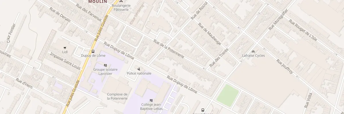 Plan du 50 Rue de la Potennerie à Roubaix