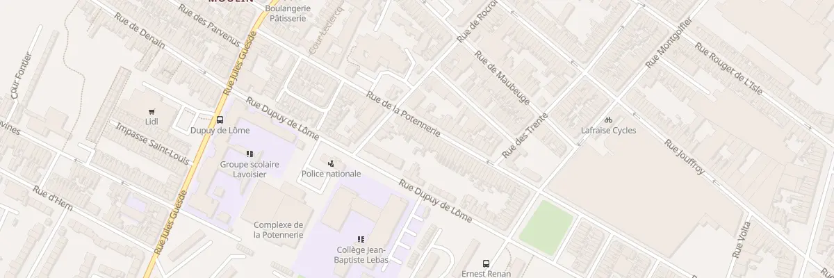 Plan du 54 Rue de la Potennerie à Roubaix