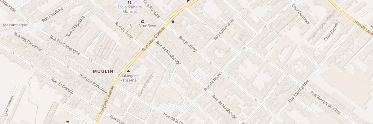 Plan du 37 Rue de Maubeuge à Roubaix