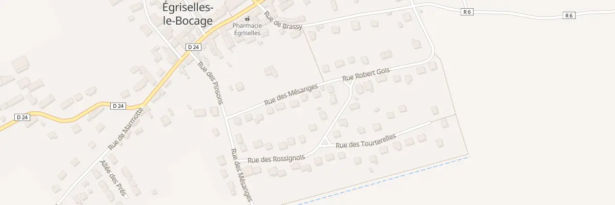 Plan du 22 Rue des Mesanges à Égriselles-le-Bocage