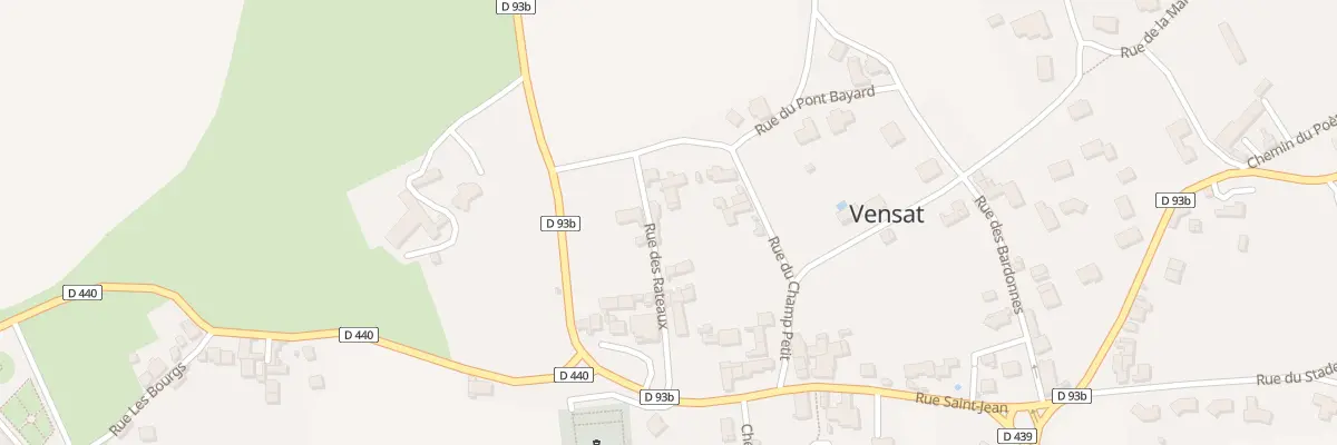 Plan du 9 Rue des Rateaux à Vensat