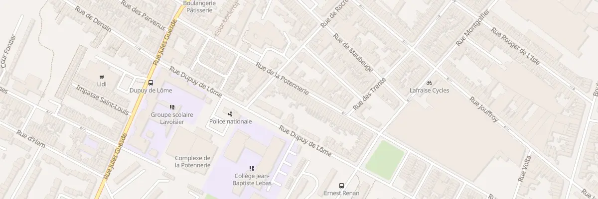 Plan du 60 Rue de la Potennerie à Roubaix