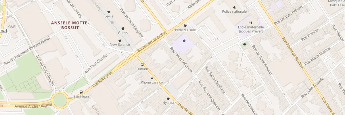 Plan du 62 Rue Henri Lefebvre à Roubaix