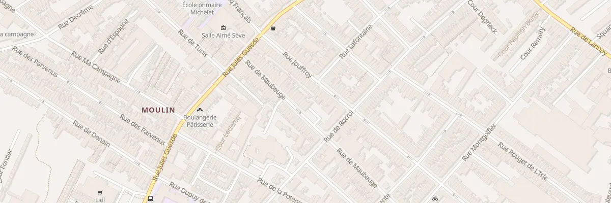 Plan du 45 Rue de Maubeuge à Roubaix