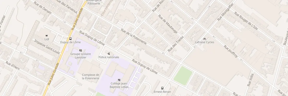 Plan du 64 Rue de la Potennerie à Roubaix