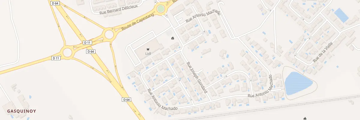 Plan du 12 Rue Joseph Gondard à Béziers
