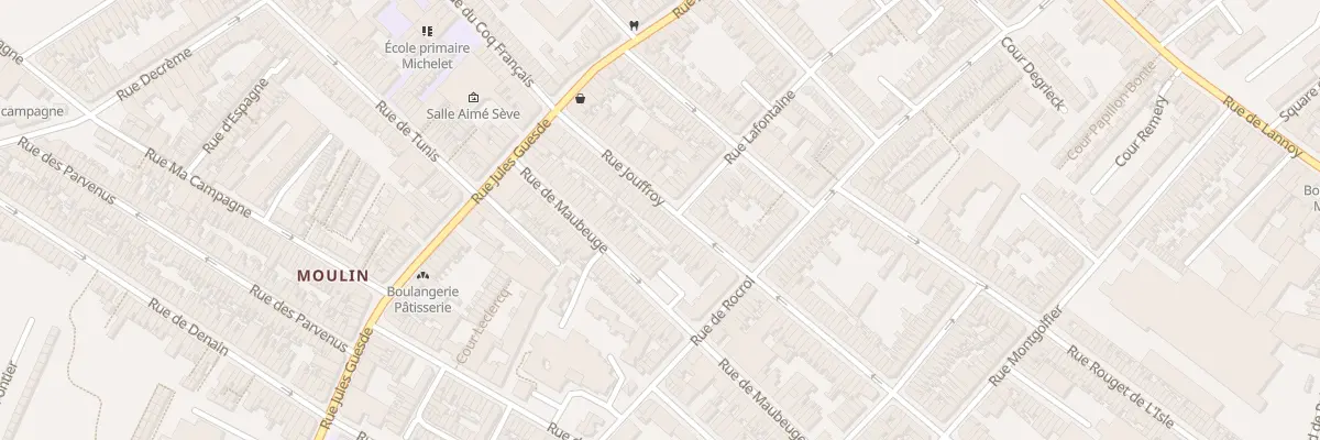 Plan du 50 Rue Jouffroy à Roubaix