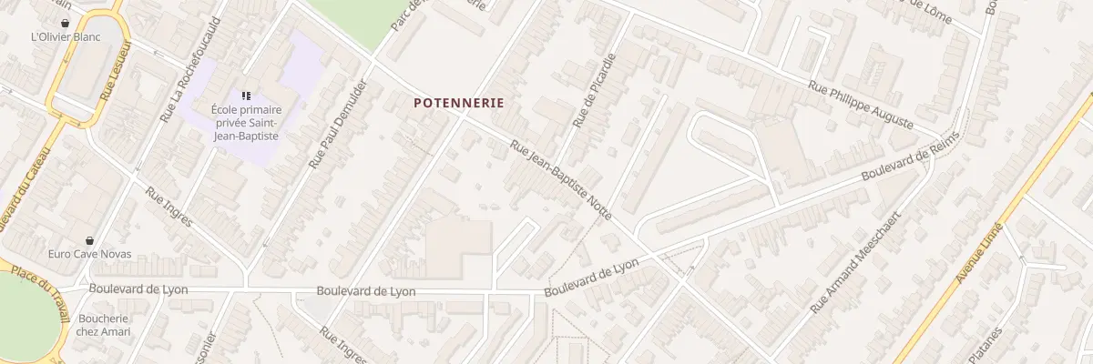 Plan du 76 Rue Jean Baptiste Notte à Roubaix