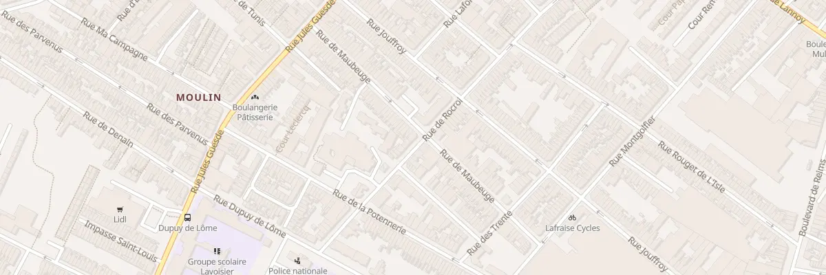 Plan du 70 Rue de Maubeuge à Roubaix