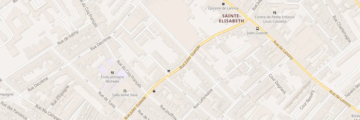 Plan du 165 Rue Jules Guesde à Roubaix