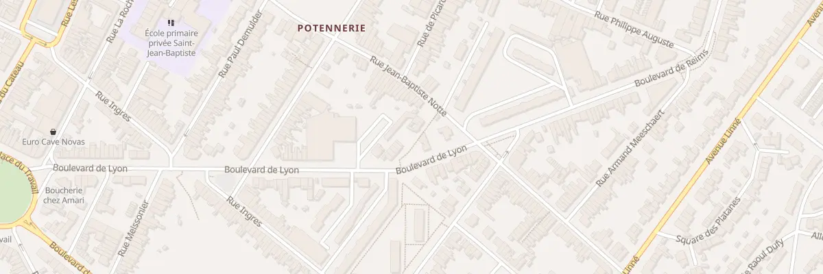 Plan du 90B Rue Jean Baptiste Notte à Roubaix