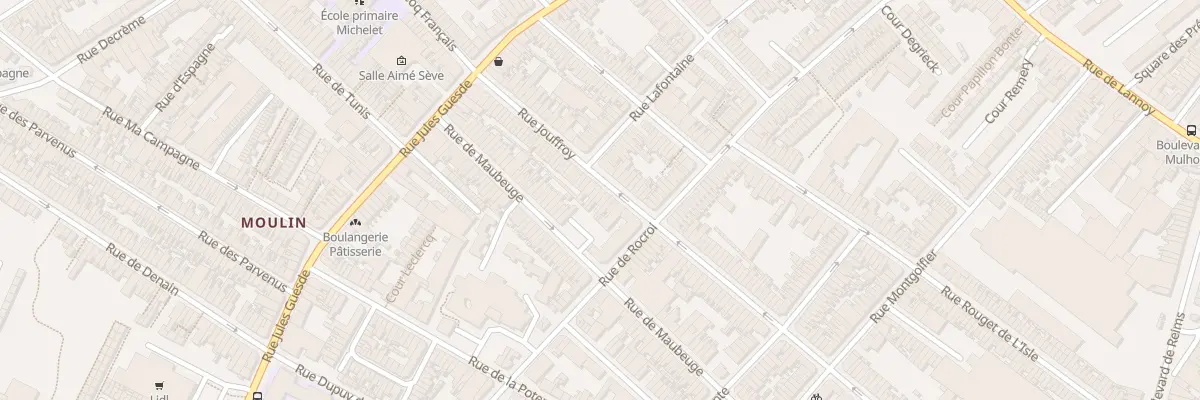 Plan du 64 Rue Jouffroy à Roubaix