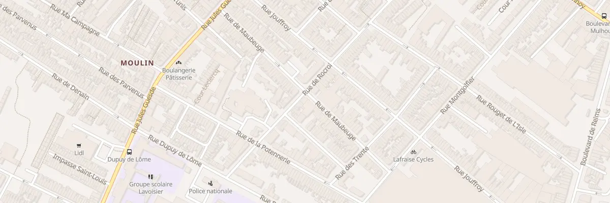 Plan du 72 Rue de Maubeuge à Roubaix