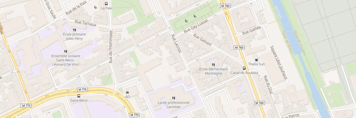Plan du 71 Rue Lacroix à Roubaix