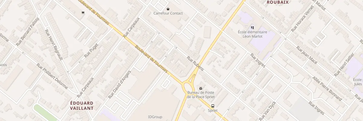 Plan du 50 Rue Rubens à Roubaix