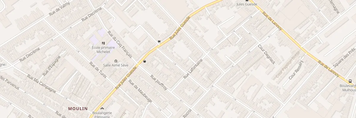 Plan du 21 Rue Duguesclin à Roubaix