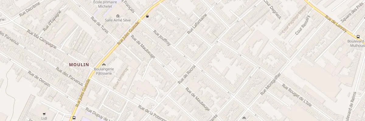 Plan du 70 Rue Jouffroy à Roubaix
