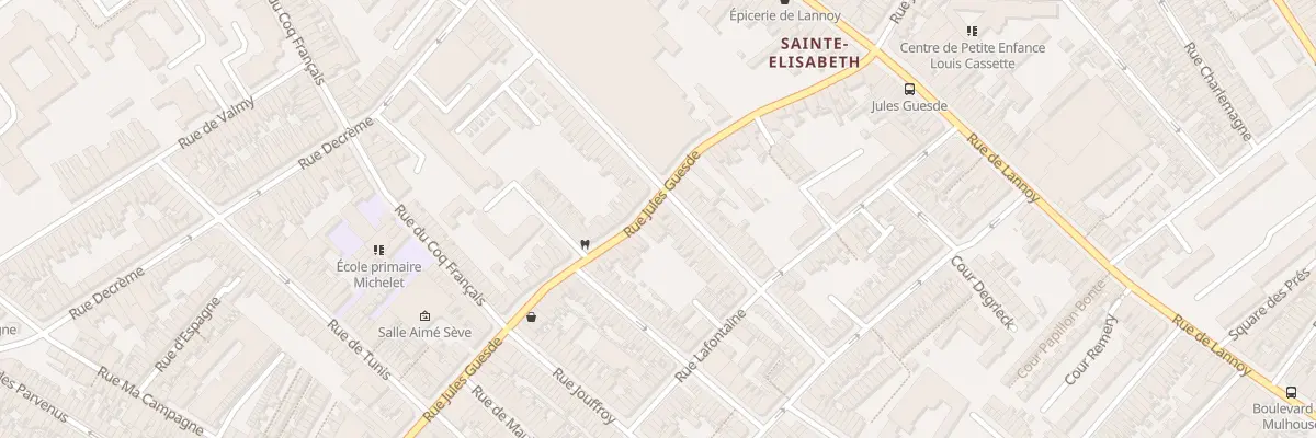 Plan du 122 Rue Jules Guesde à Roubaix