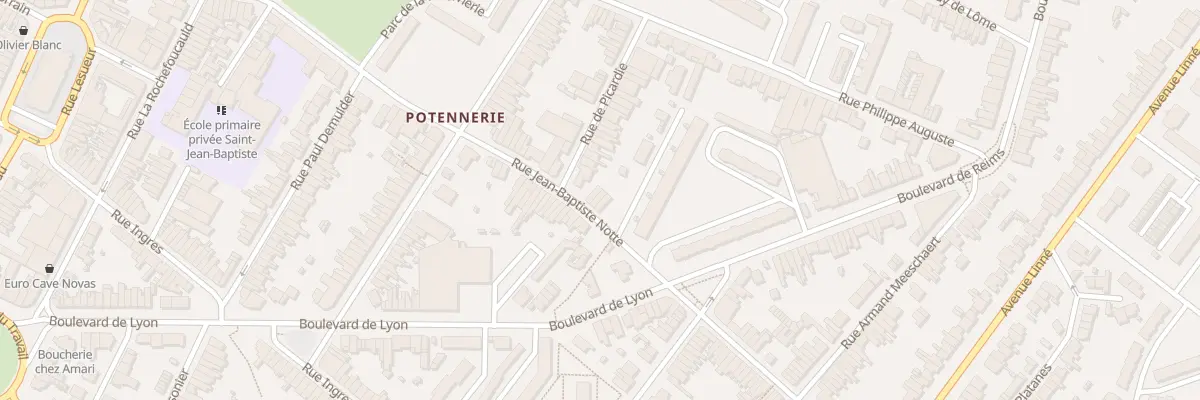 Plan du 85 Rue Jean Baptiste Notte à Roubaix