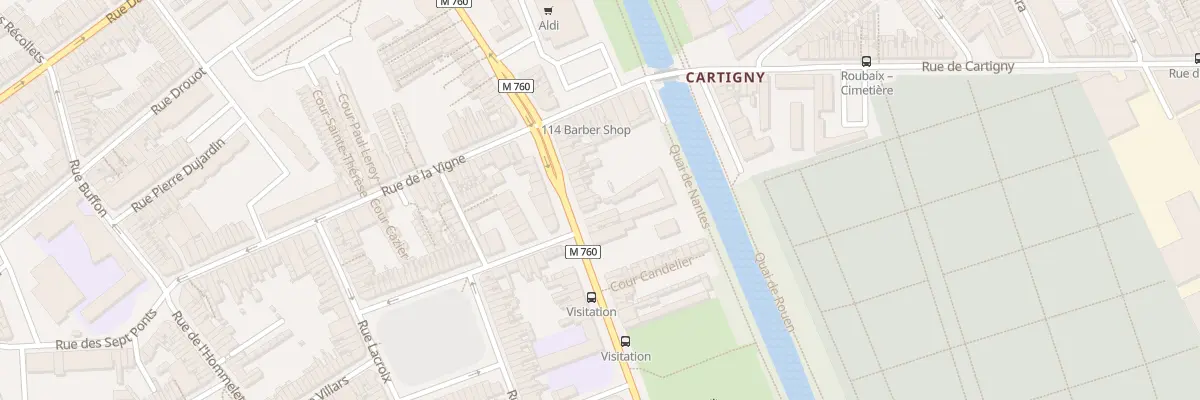 Plan du 222 Bd de Strasbourg à Roubaix
