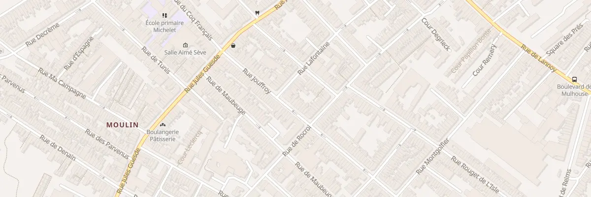 Plan du 37 Rue Jouffroy à Roubaix
