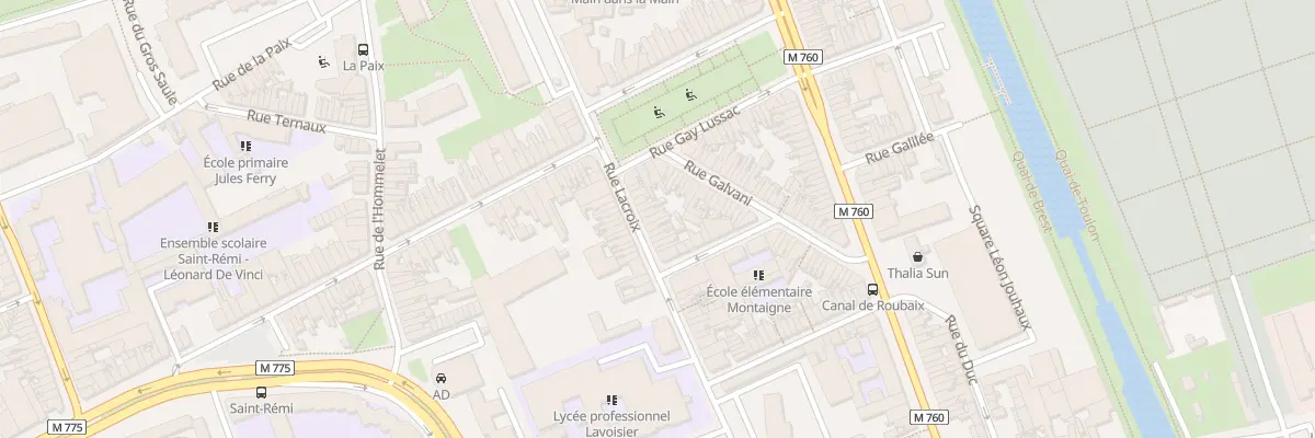 Plan du 82 Rue Lacroix à Roubaix