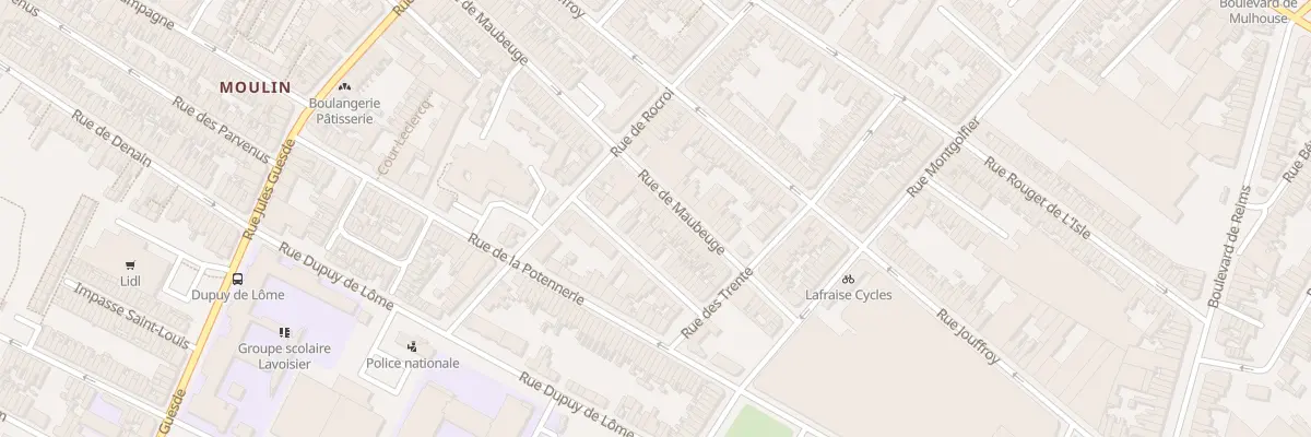 Plan du 88 Rue de Maubeuge à Roubaix