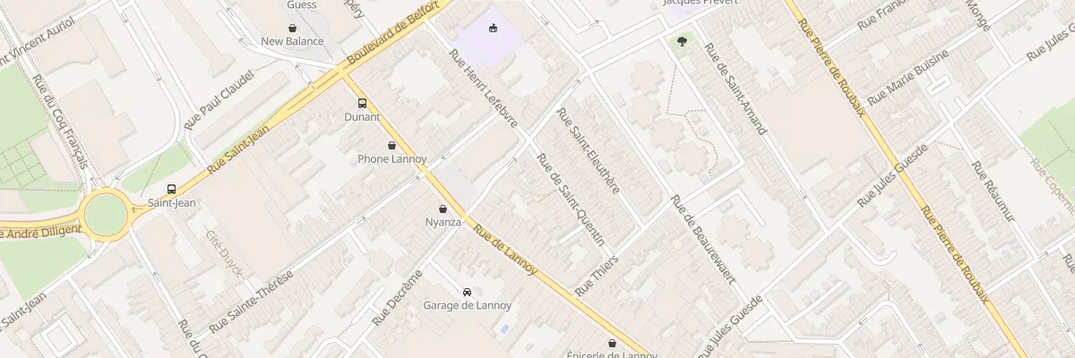 Plan du 10 Rue de Saint-Quentin à Roubaix