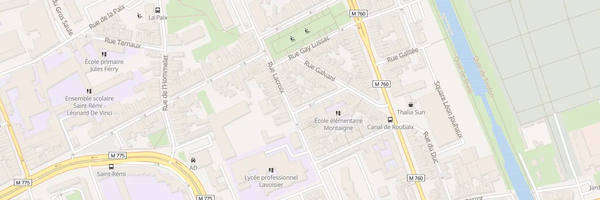 Plan du 72 Rue Lacroix à Roubaix