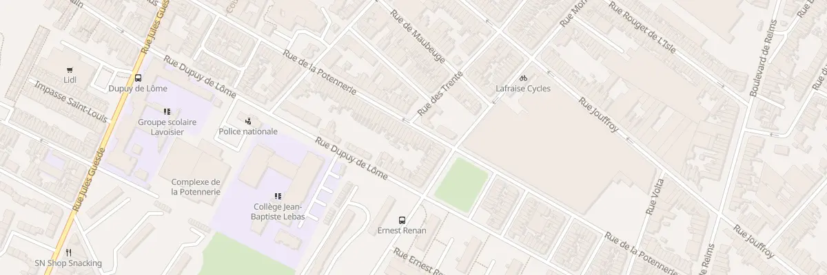 Plan du 102 Rue de la Potennerie à Roubaix
