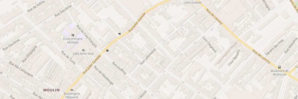 Plan du 2 Vc Decraene Rue Lafontaine à Roubaix