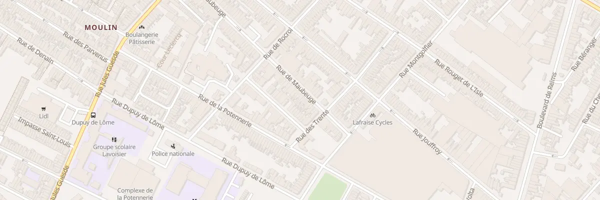 Plan du 102 Rue de Maubeuge à Roubaix