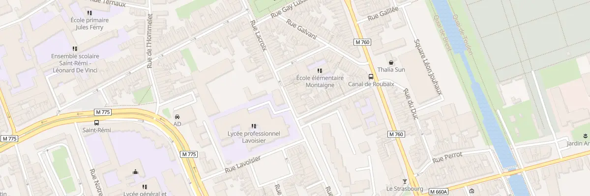 Plan du 50 Rue Lacroix à Roubaix