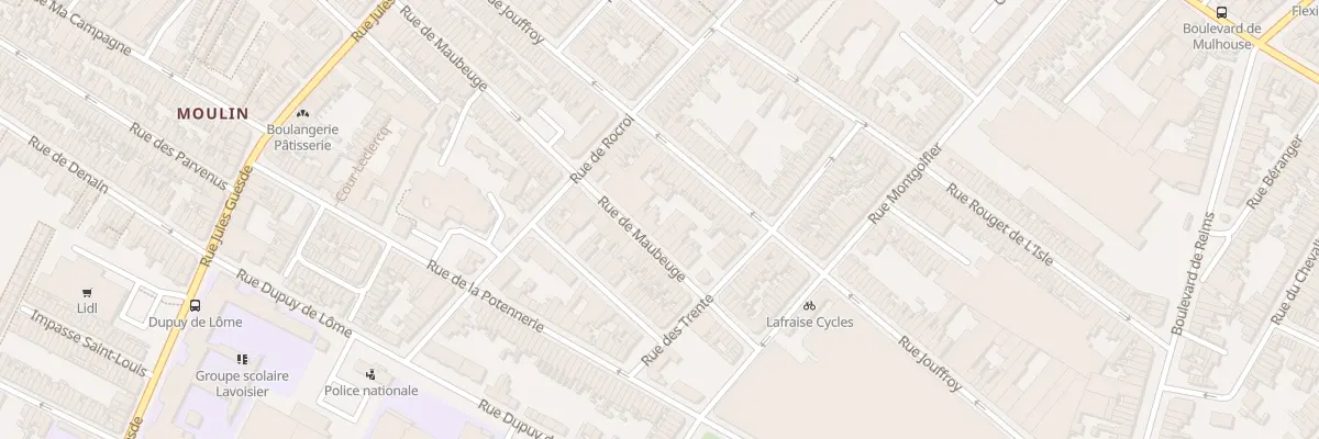 Plan du 91 Rue de Maubeuge à Roubaix