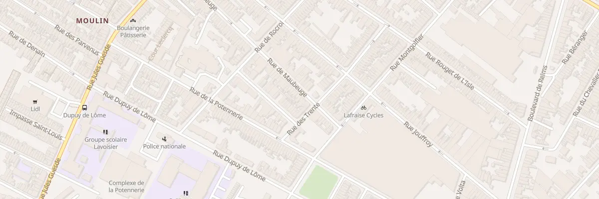 Plan du 110 Rue de Maubeuge à Roubaix