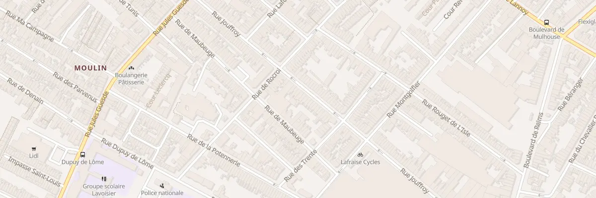 Plan du 92 Rue Jouffroy à Roubaix