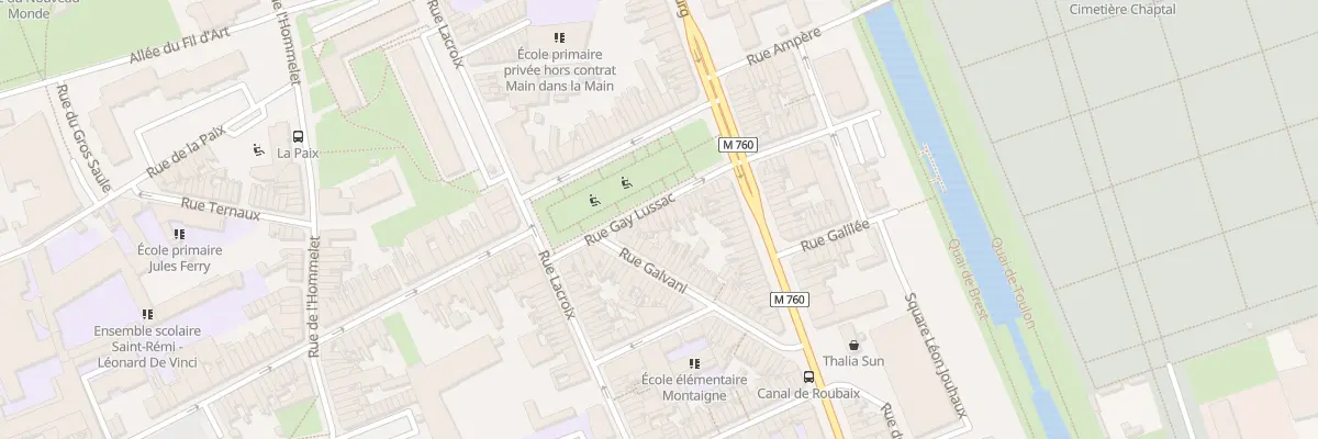 Plan du 22 Rue Gay Lussac à Roubaix