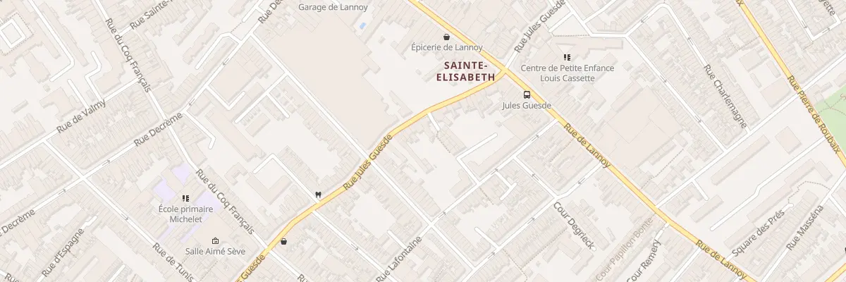 Plan du 140 Rue Jules Guesde à Roubaix