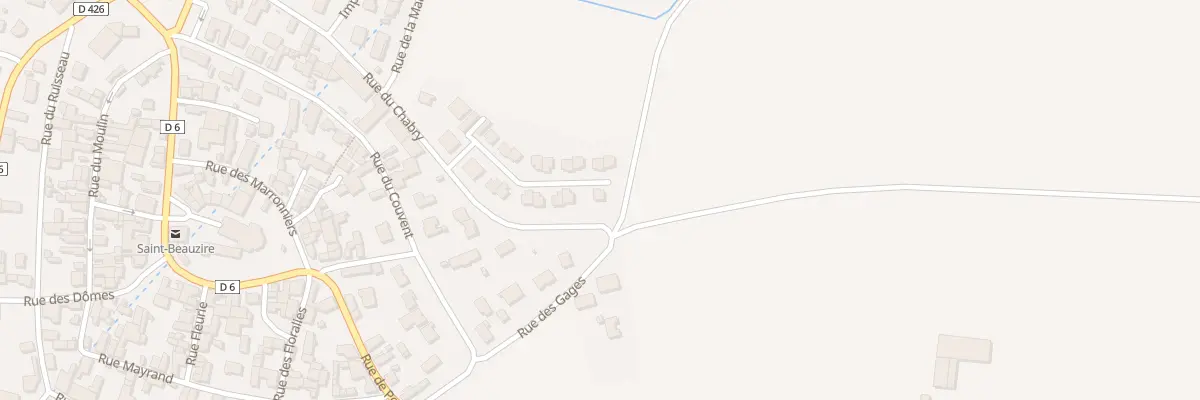 Plan du 16 Rue Major Thibault Miloche à Saint-Beauzire