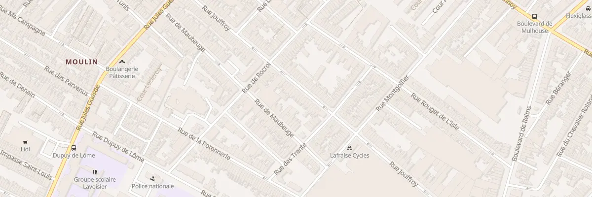Plan du 98 Rue Jouffroy à Roubaix