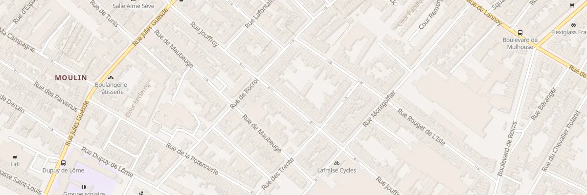 Plan du 73 Rue Jouffroy à Roubaix
