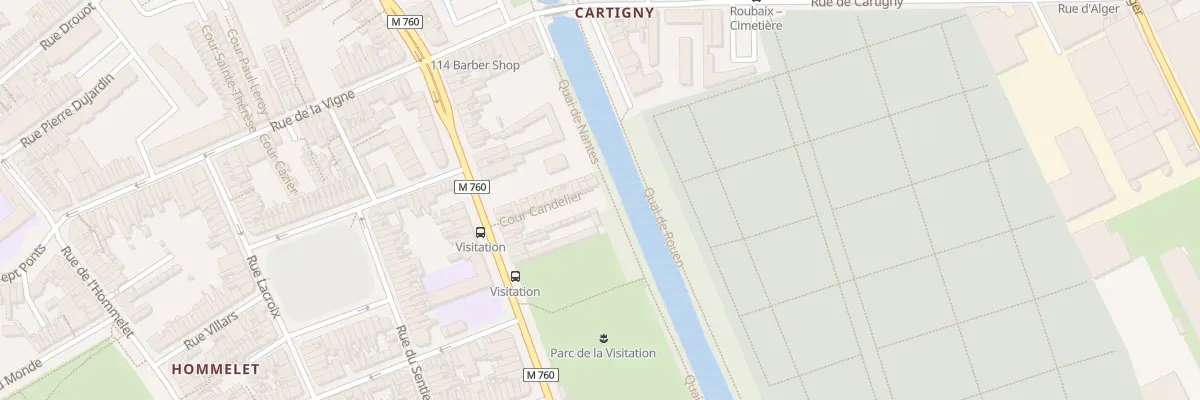Plan du 12 Vc C Candelier Bd Strasbourg à Roubaix