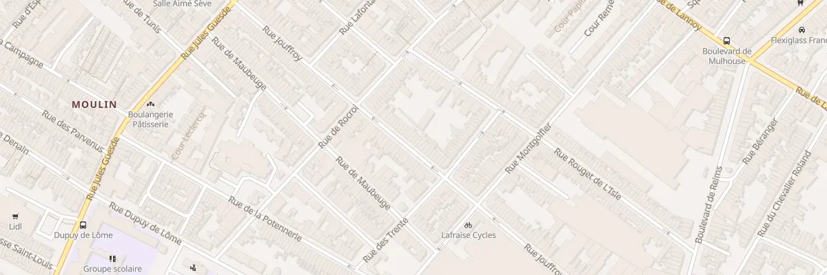 Plan du 77 Rue Jouffroy à Roubaix