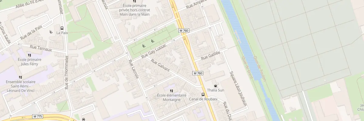 Plan du 71 Bd de Strasbourg à Roubaix