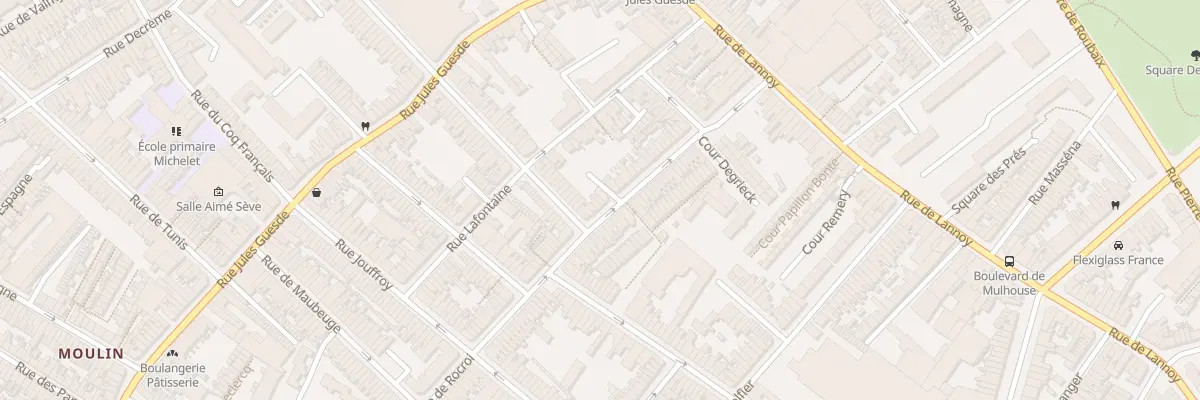 Plan du 34 Rue de Rocroi à Roubaix