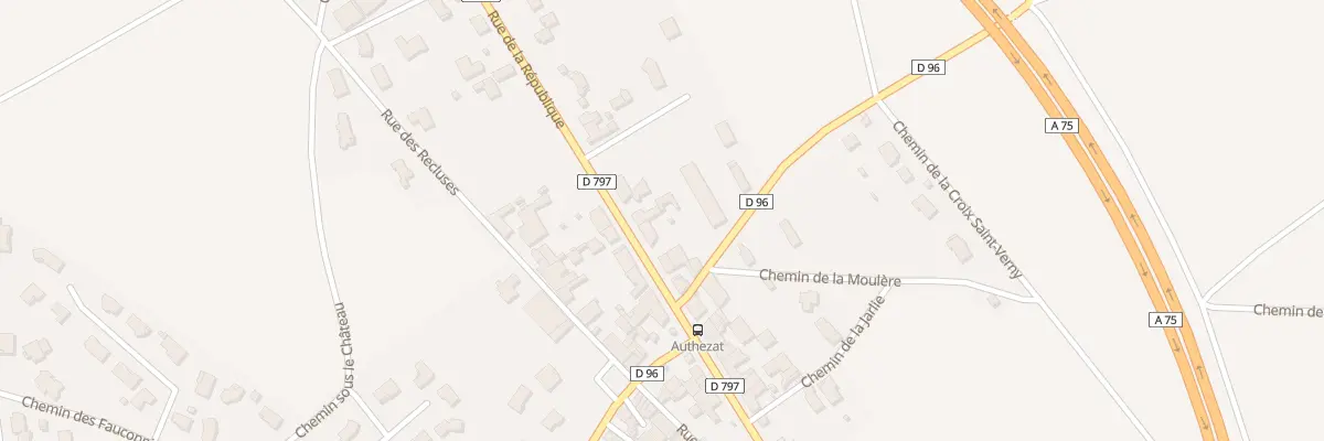 Plan du 25 Rue de la République à Authezat